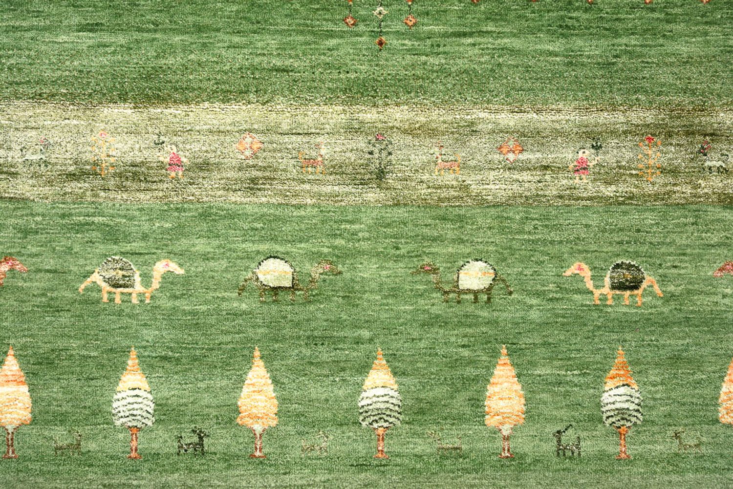 Tapis Gabbeh - Loribaft Indus - 246 x 206 cm - vert