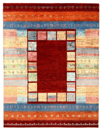 Tapis Gabbeh - Loribaft Indus - 199 x 153 cm - rouge