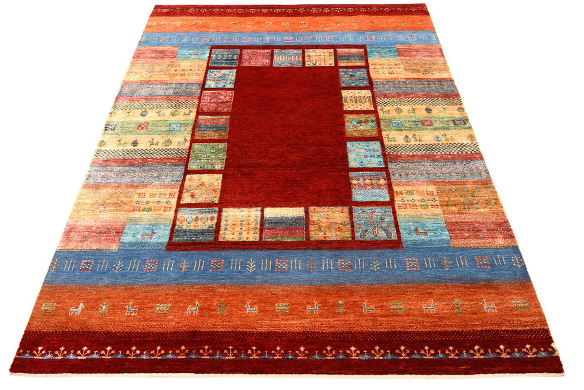 Tapis Gabbeh - Loribaft Indus - 199 x 153 cm - rouge