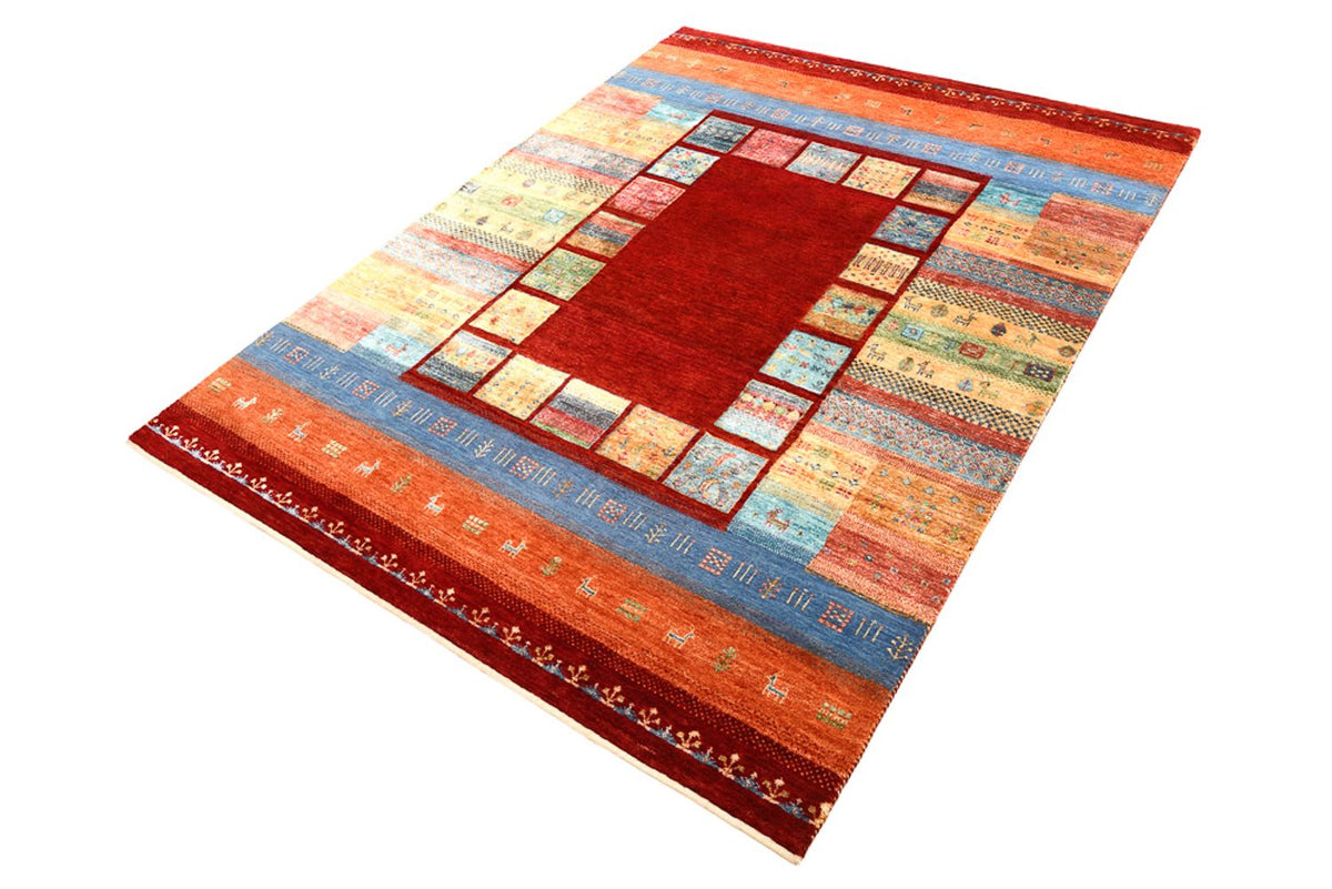 Tapis Gabbeh - Loribaft Indus - 199 x 153 cm - rouge