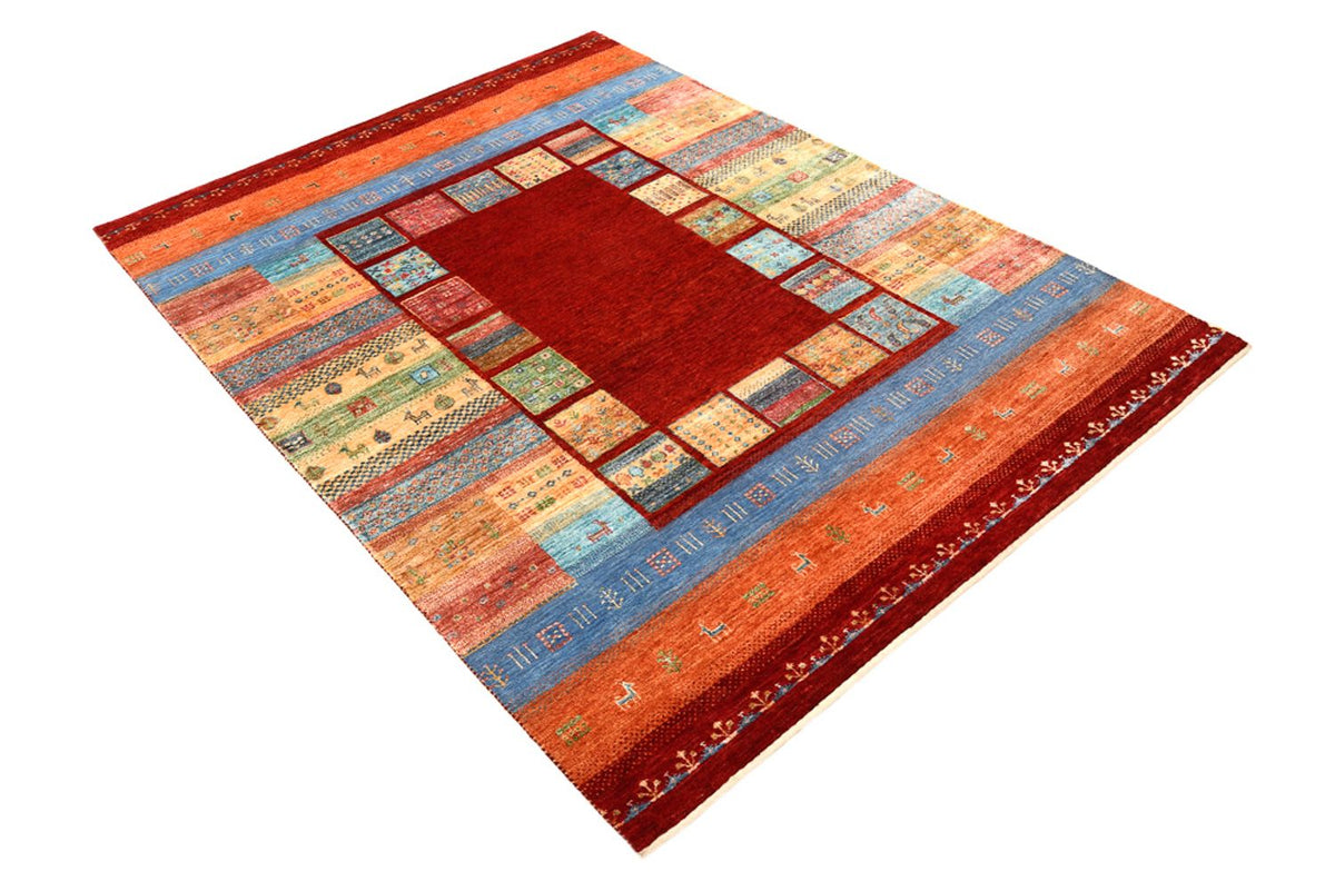 Tapis Gabbeh - Loribaft Indus - 199 x 153 cm - rouge