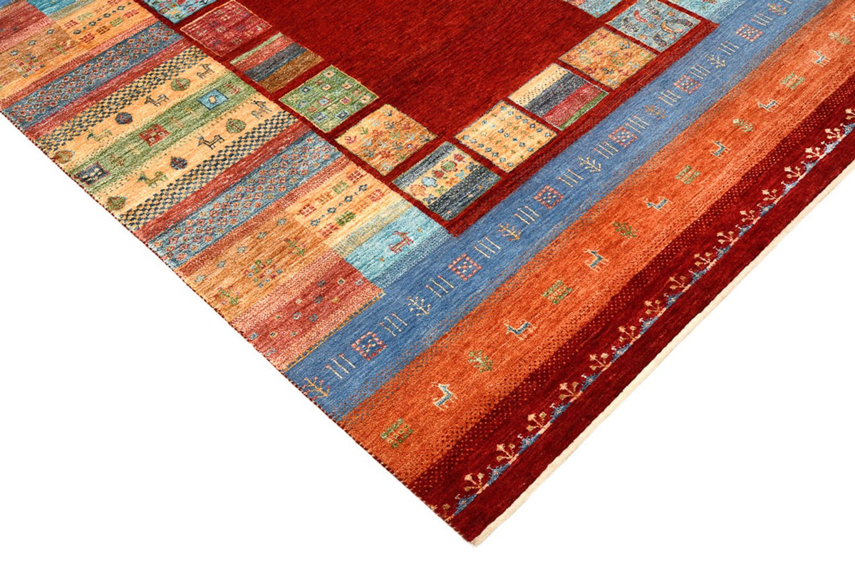 Tapis Gabbeh - Loribaft Indus - 199 x 153 cm - rouge