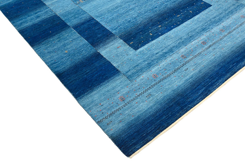 Tapis Gabbeh - Loribaft Indus - 294 x 205 cm - bleu de mer