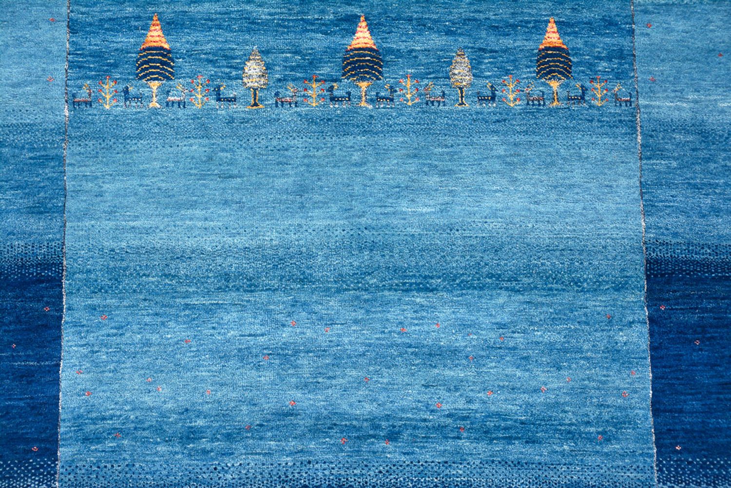 Tapis Gabbeh - Loribaft Indus - 294 x 205 cm - bleu de mer