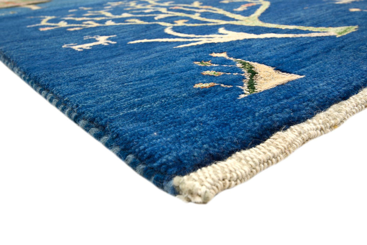 Tapis Gabbeh - Loribaft Indus - 247 x 173 cm - bleu de mer