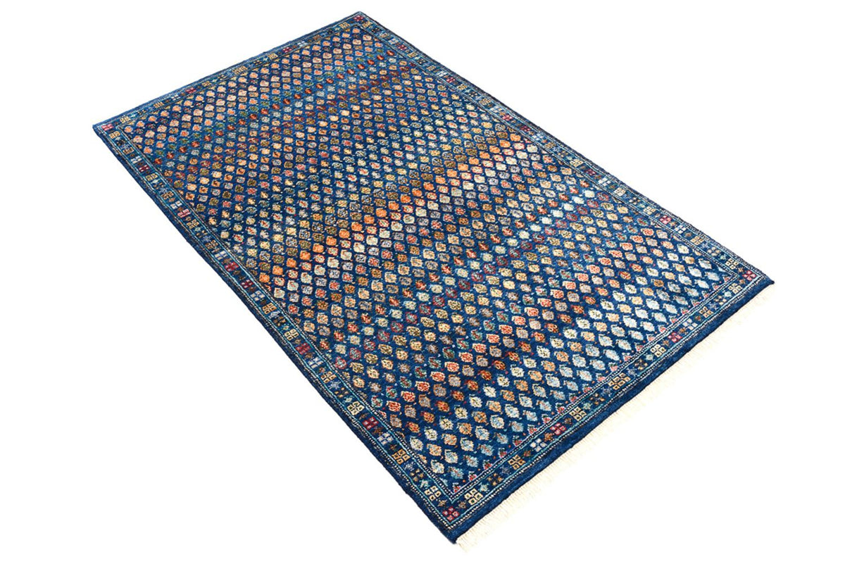 Tapis design - 154 x 93 cm - bleu foncé