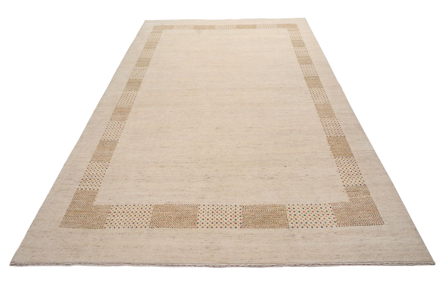 Tapis Gabbeh - Loribaft Indus - 295 x 191 cm - beige clair