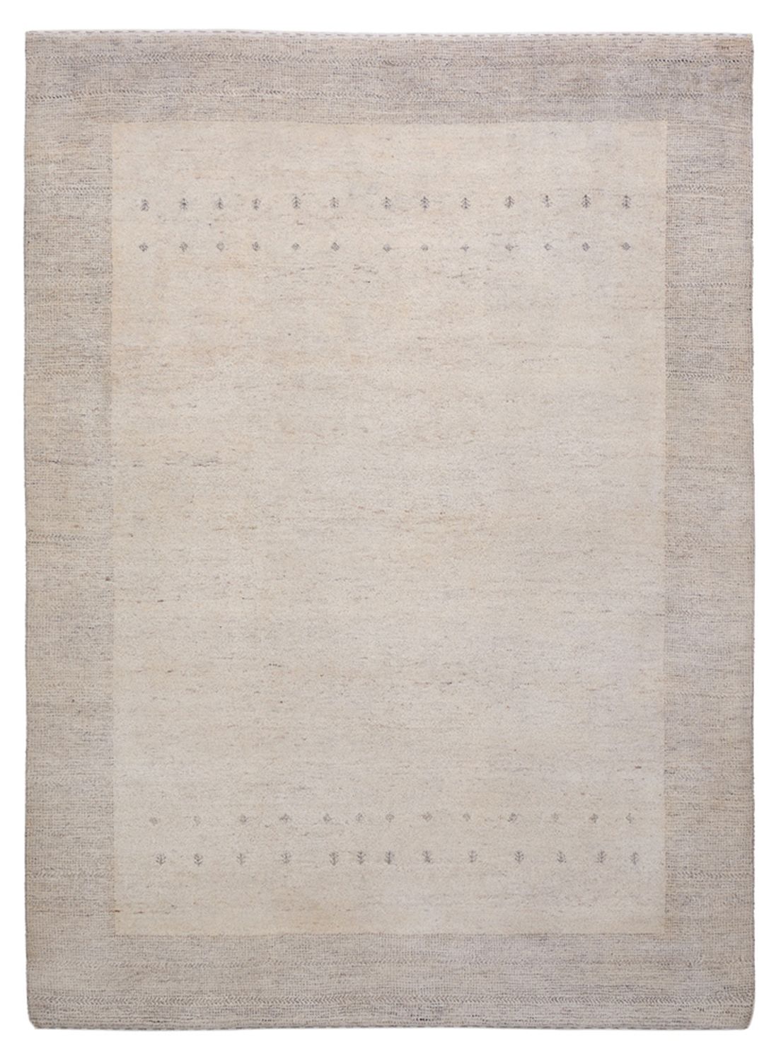 Tapis Gabbeh - Loribaft Indus - 201 x 146 cm - gris clair