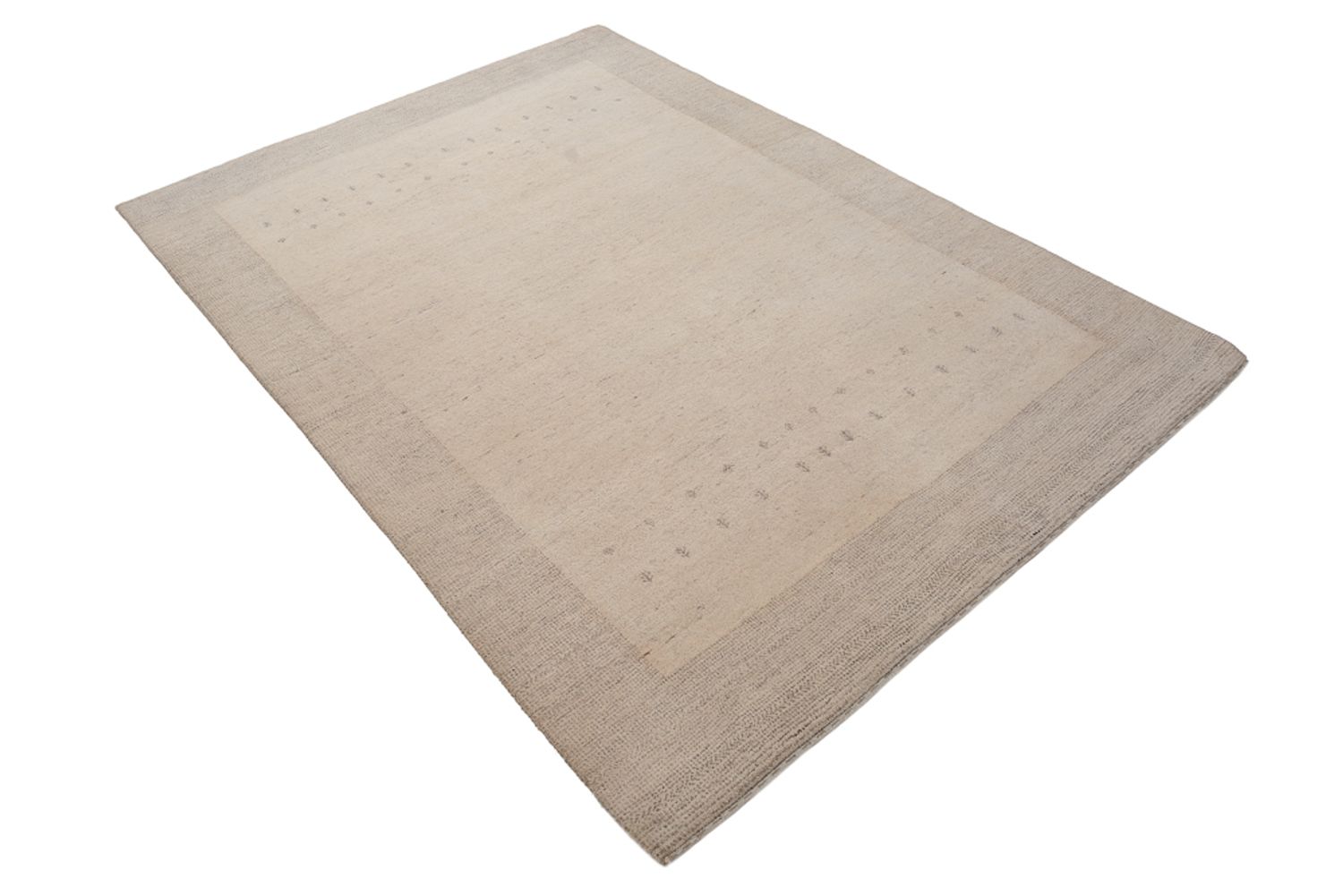 Tapis Gabbeh - Loribaft Indus - 201 x 146 cm - gris clair