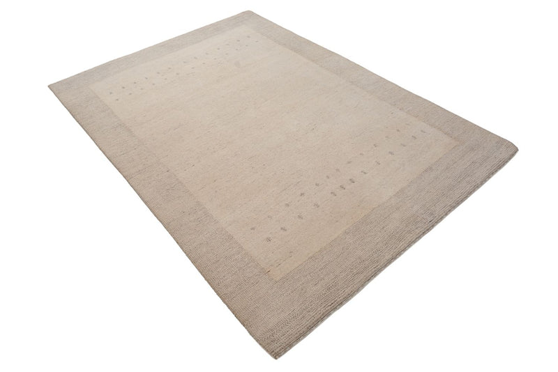 Tapis Gabbeh - Loribaft Indus - 201 x 146 cm - gris clair