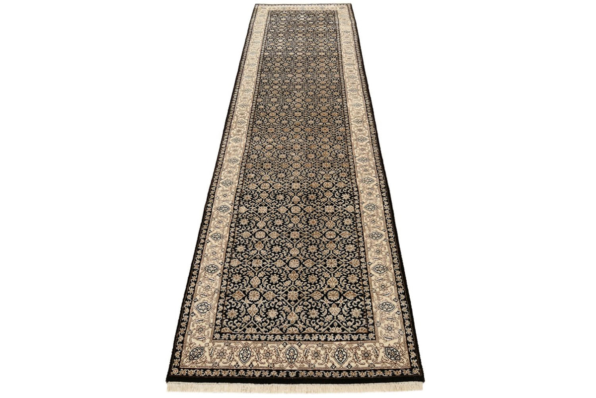 Tapis de couloir Tapis oriental - Bidjar - Indus - 304 x 83 cm - beige foncé