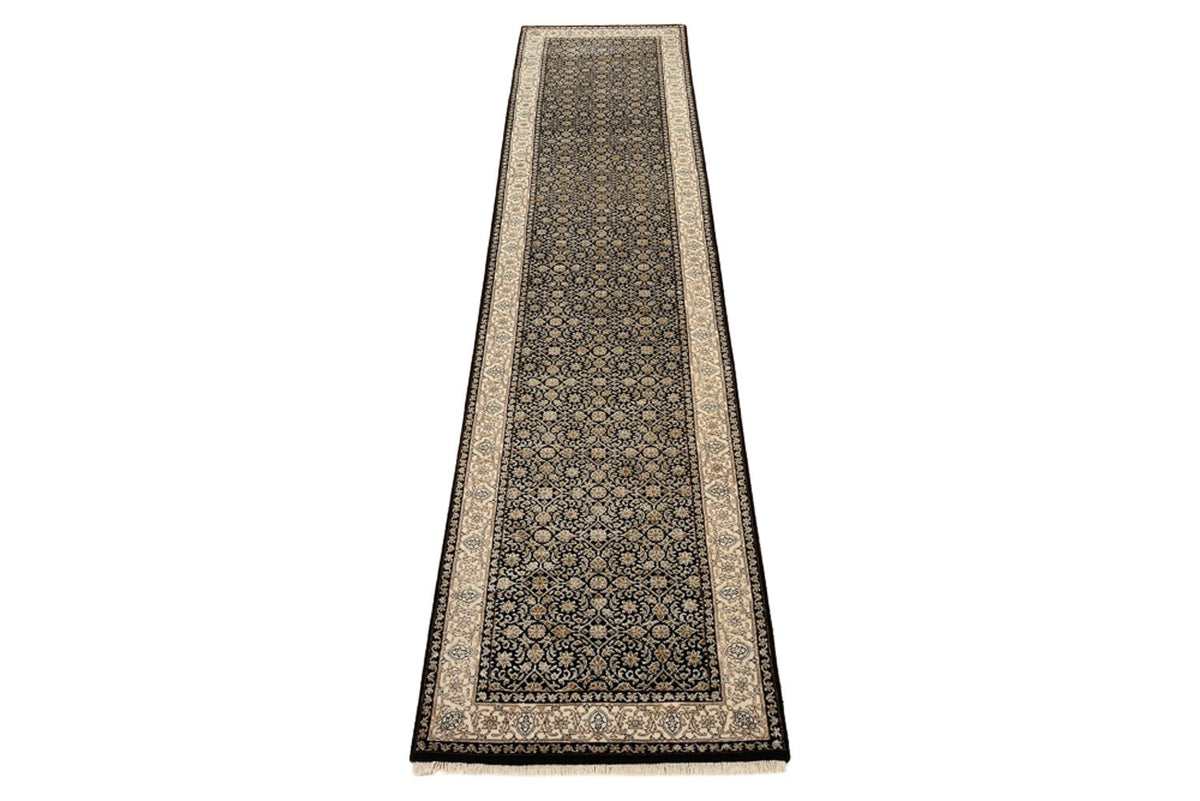 Tapis de couloir Tapis oriental - Bidjar - Indus - 368 x 83 cm - beige foncé