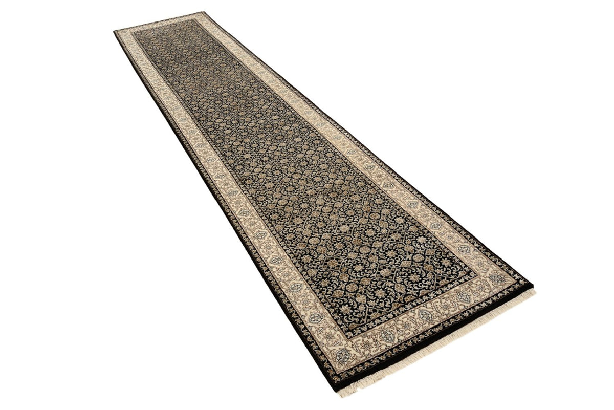 Tapis de couloir Tapis oriental - Bidjar - Indus - 368 x 83 cm - beige foncé