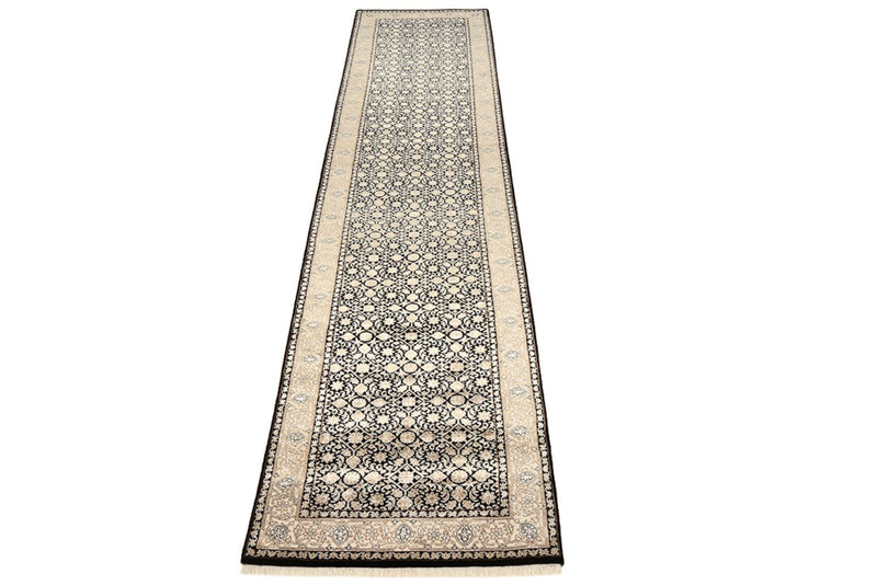 Tapis de couloir Tapis oriental - Bidjar - Indus - 368 x 83 cm - beige foncé