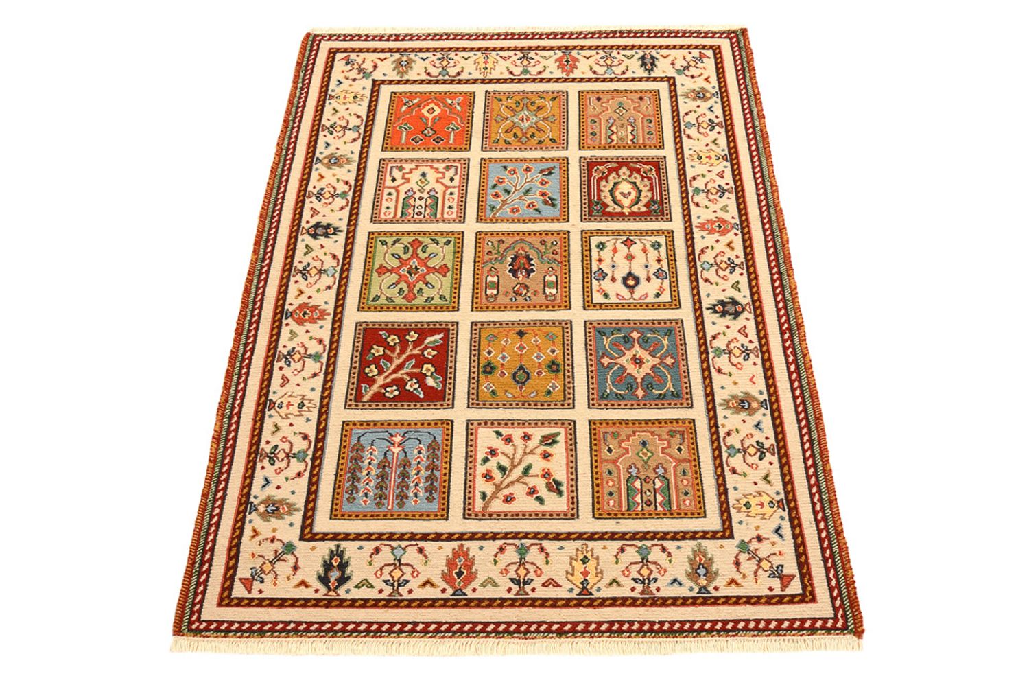 Tapis oriental - 117 x 84 cm - crème