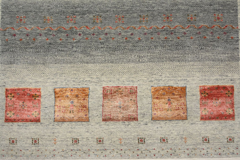 Tapis Gabbeh - Loribaft Indus - 304 x 208 cm - beige foncé