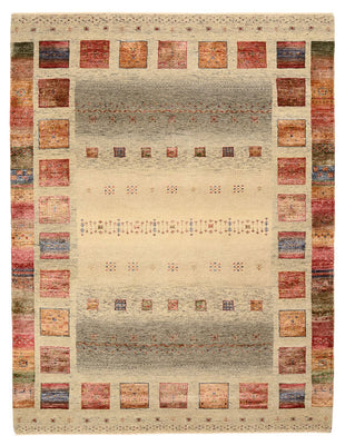 Tapis Gabbeh - Loribaft Indus - 207 x 158 cm - beige foncé