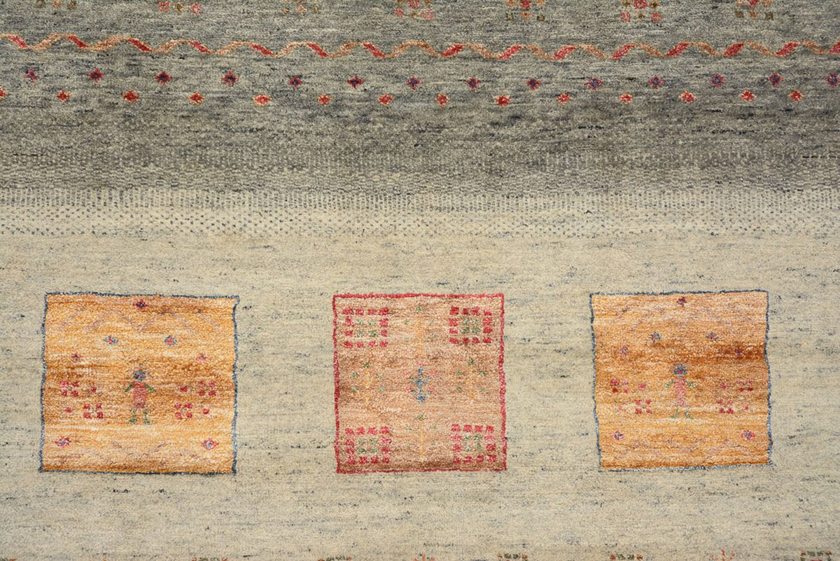 Tapis Gabbeh - Loribaft Indus - 336 x 250 cm - beige foncé