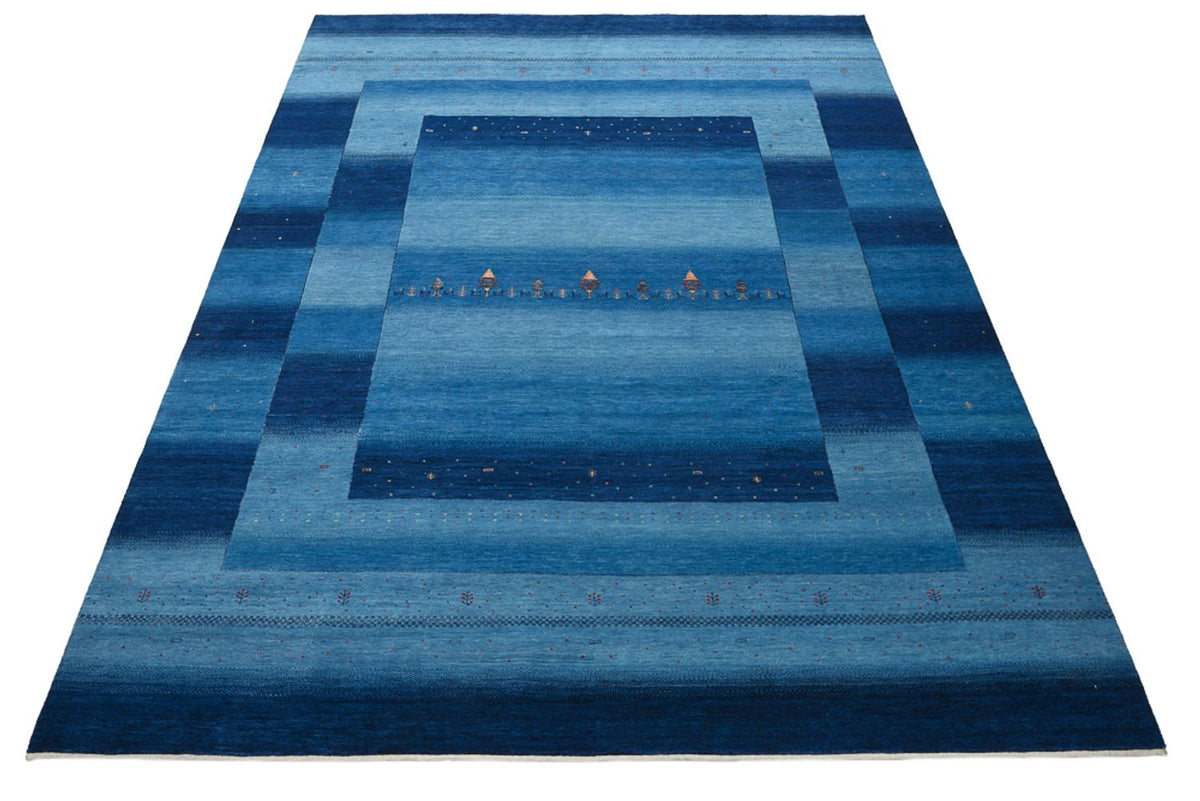 Tapis Gabbeh - Loribaft Indus - 345 x 247 cm - bleu de mer