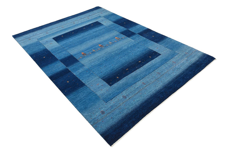 Tapis Gabbeh - Loribaft Indus - 235 x 169 cm - bleu de mer