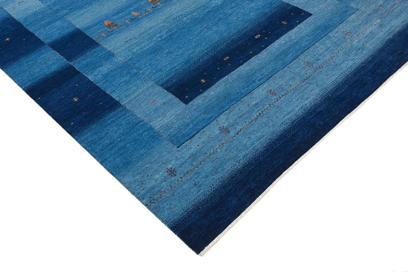 Tapis Gabbeh - Loribaft Indus - 235 x 169 cm - bleu de mer