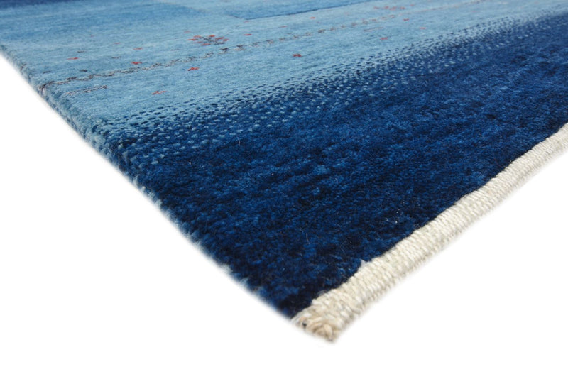 Tapis Gabbeh - Loribaft Indus - 235 x 169 cm - bleu de mer