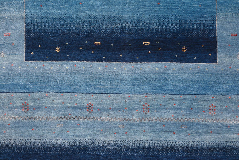 Tapis Gabbeh - Loribaft Indus - 235 x 169 cm - bleu de mer