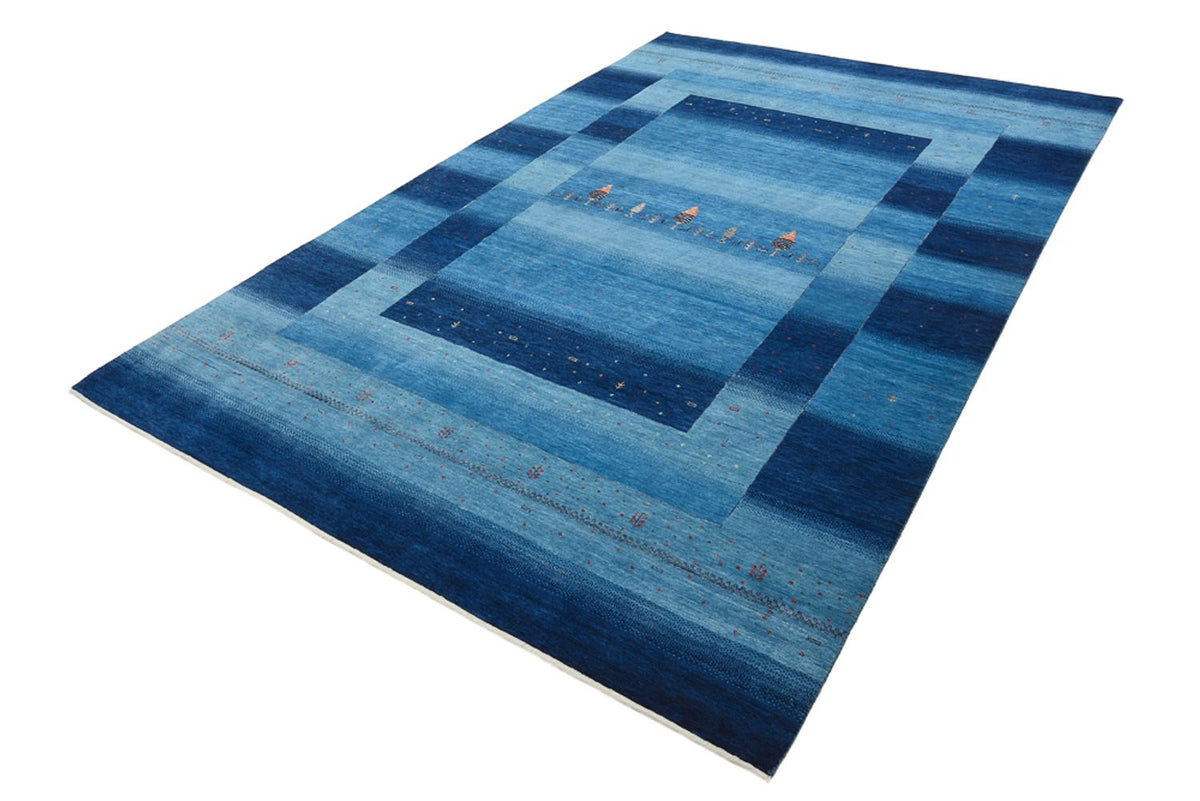 Tapis Gabbeh - Loribaft Indus - 304 x 204 cm - bleu de mer