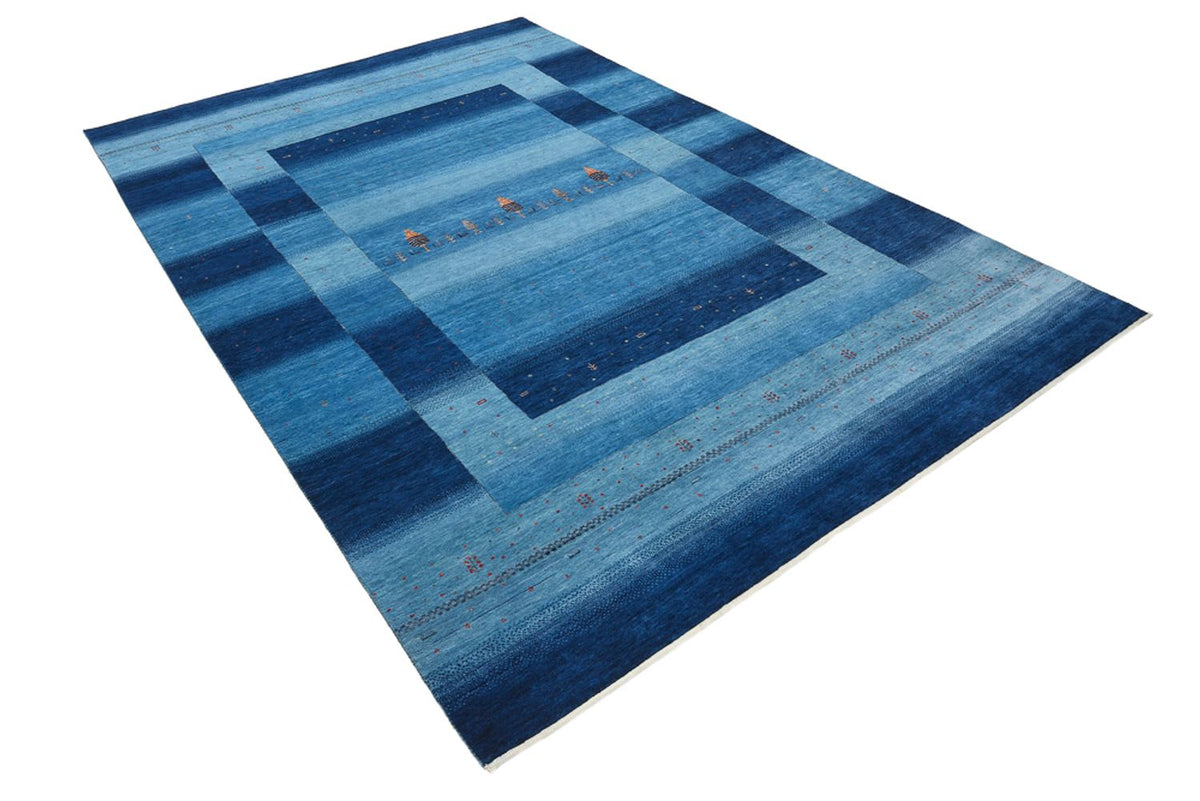 Tapis Gabbeh - Loribaft Indus - 304 x 204 cm - bleu de mer