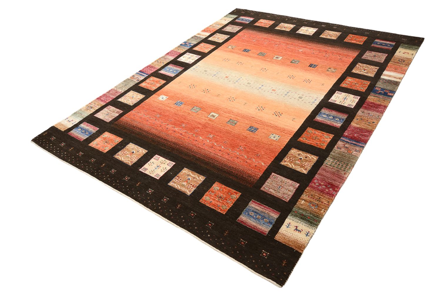 Tapis Gabbeh - Loribaft Indus - 244 x 178 cm - multicolore