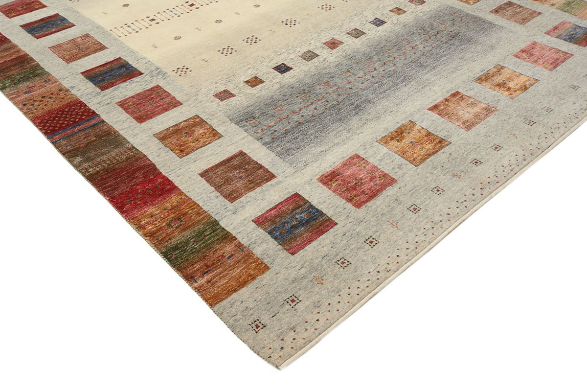 Tapis Gabbeh - Loribaft Indus - 354 x 248 cm - beige foncé