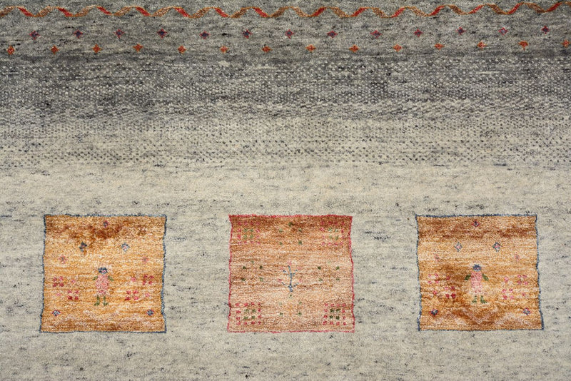 Tapis Gabbeh - Loribaft Indus - 354 x 248 cm - beige foncé