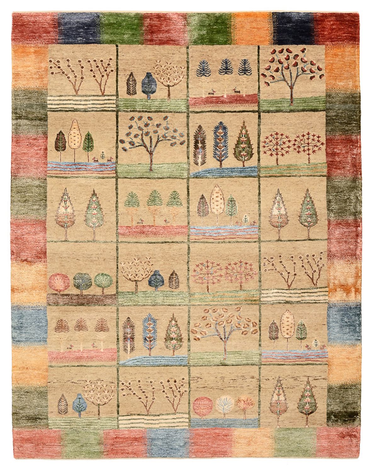 Tapis Gabbeh - Loribaft Indus - 201 x 157 cm - multicolore