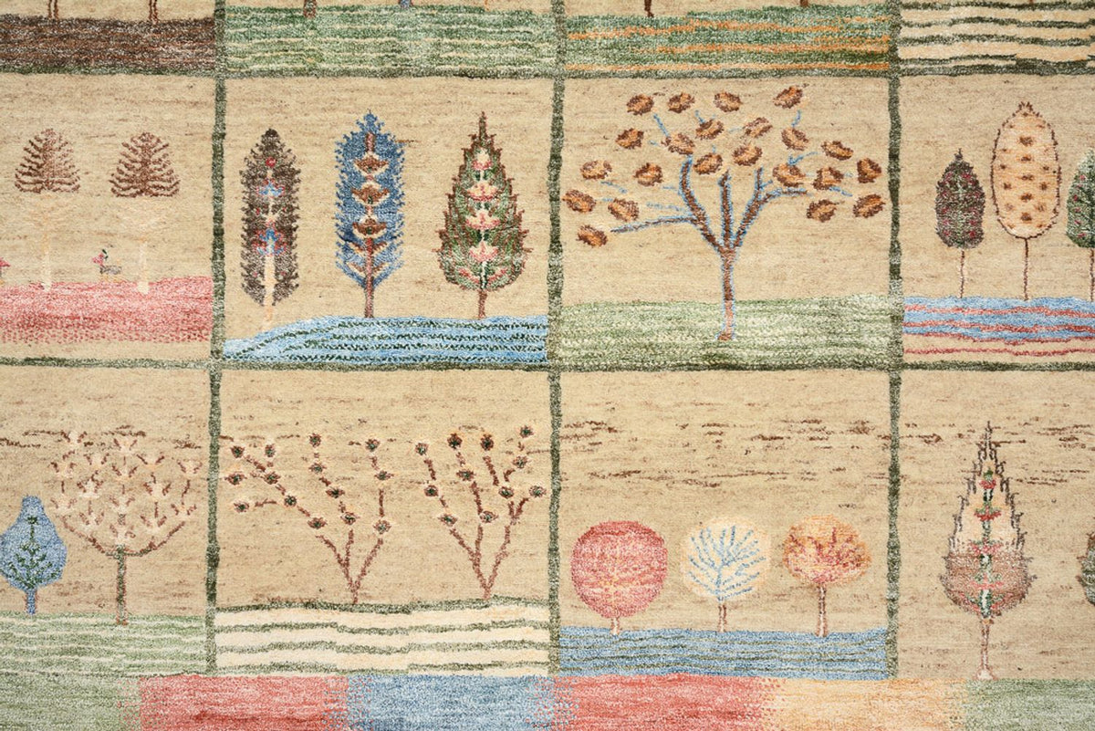 Tapis Gabbeh - Loribaft Indus - 201 x 157 cm - multicolore