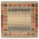 Tapis Gabbeh - Loribaft Indus carré  - 156 x 152 cm - beige foncé