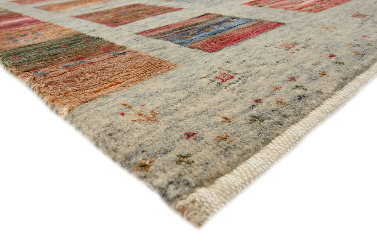 Tapis Gabbeh - Loribaft Indus carré  - 156 x 152 cm - beige foncé
