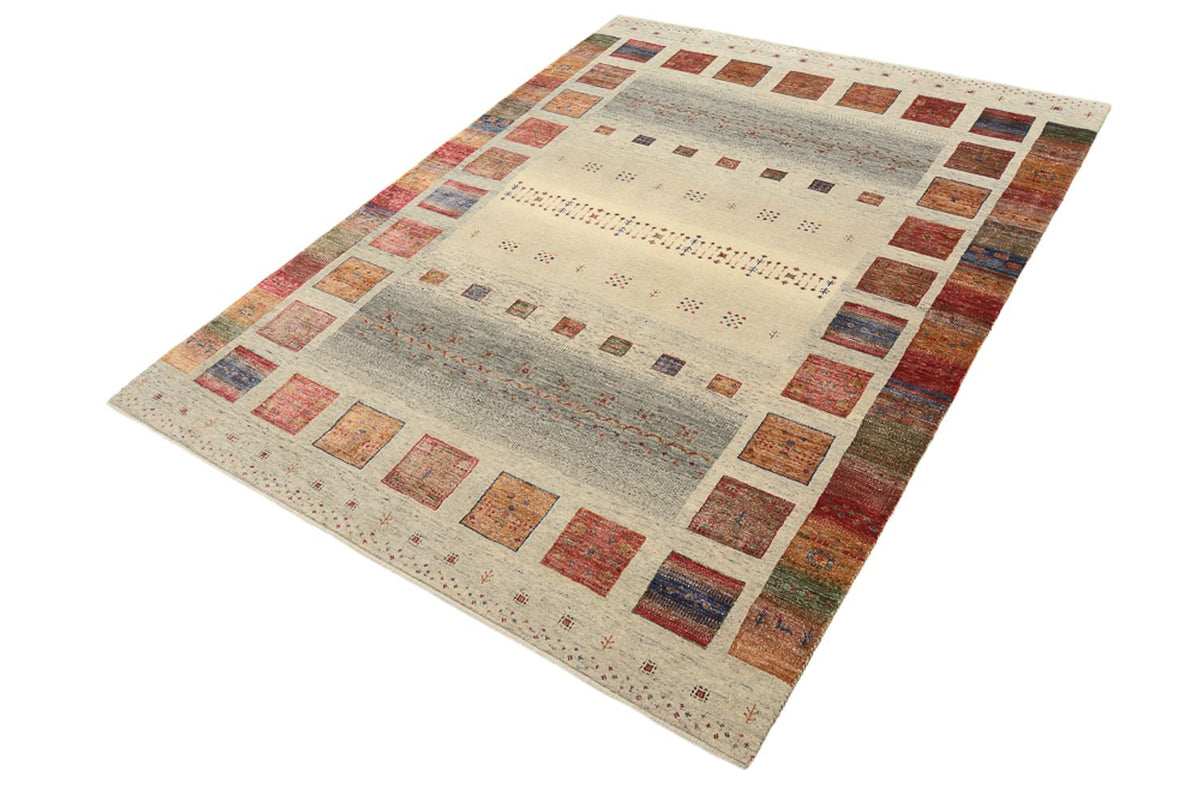 Tapis Gabbeh - Loribaft Indus - 204 x 154 cm - beige foncé