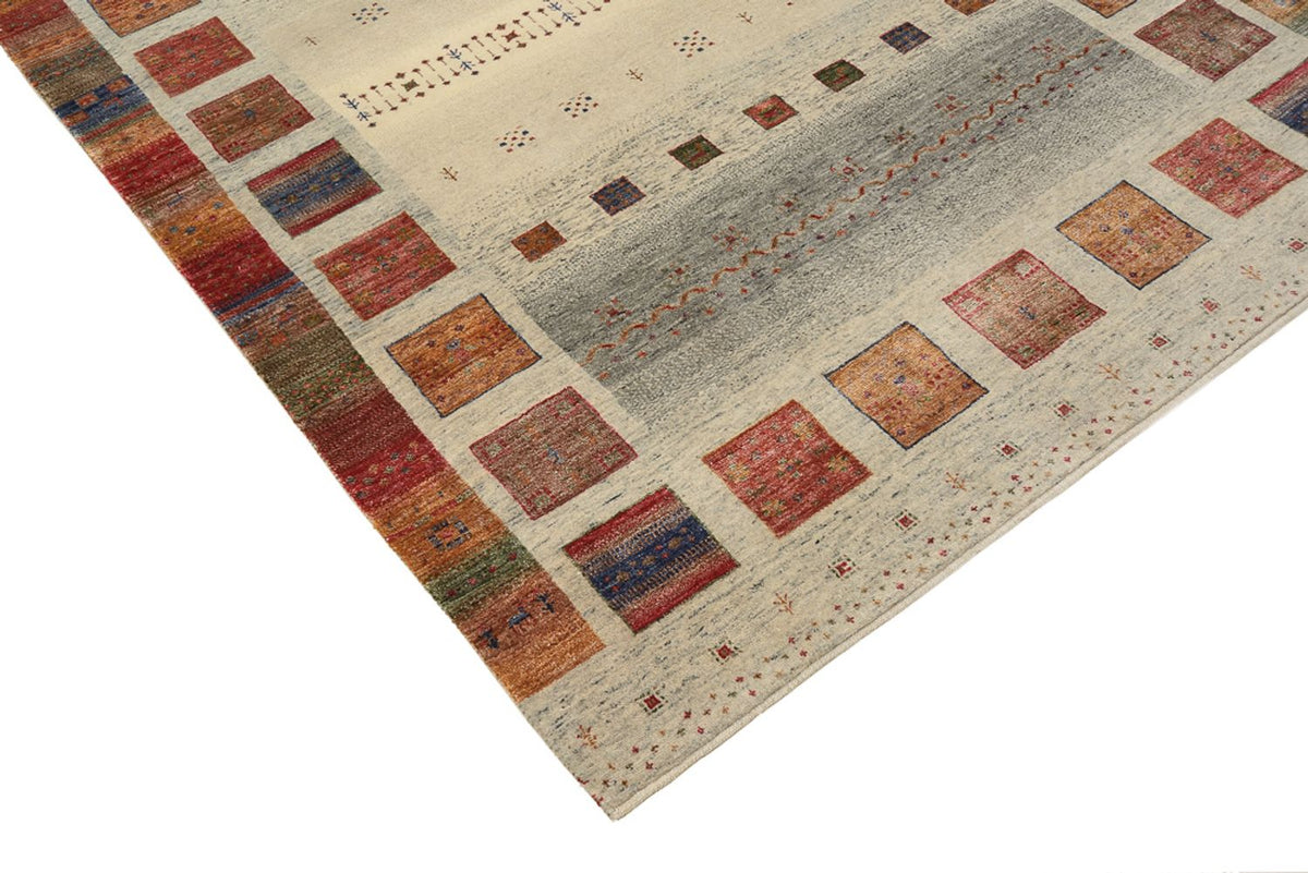 Tapis Gabbeh - Loribaft Indus - 204 x 154 cm - beige foncé