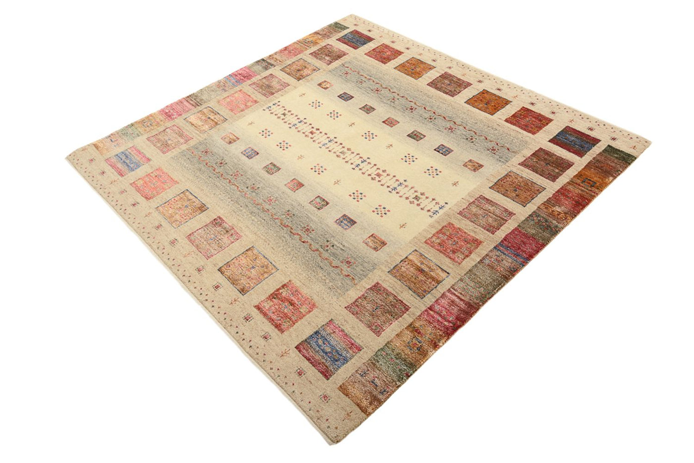 Tapis Loribaft indien Tapis 155x153cm - Tapis en laine