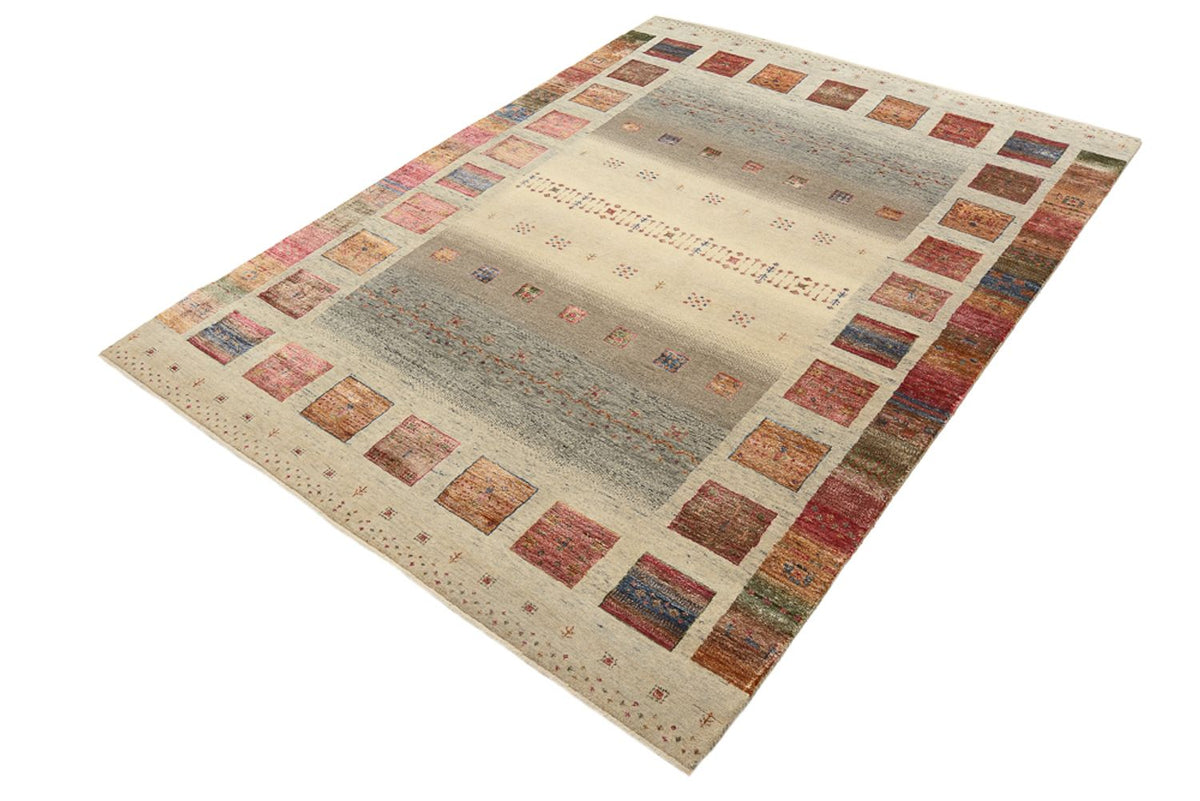 Tapis Gabbeh - Loribaft Indus - 205 x 157 cm - beige foncé