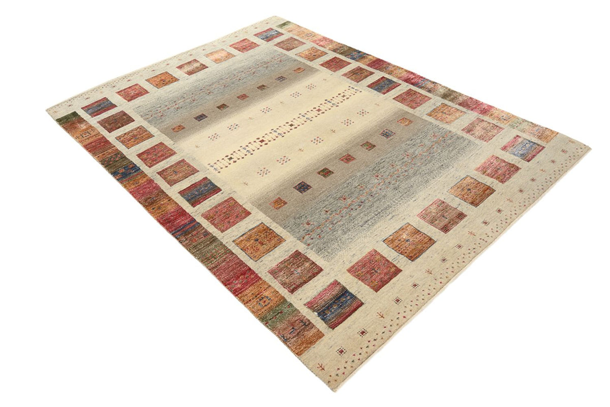 Tapis Gabbeh - Loribaft Indus - 205 x 157 cm - beige foncé