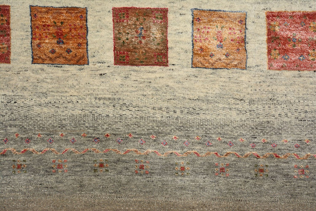 Tapis Gabbeh - Loribaft Indus - 205 x 157 cm - beige foncé