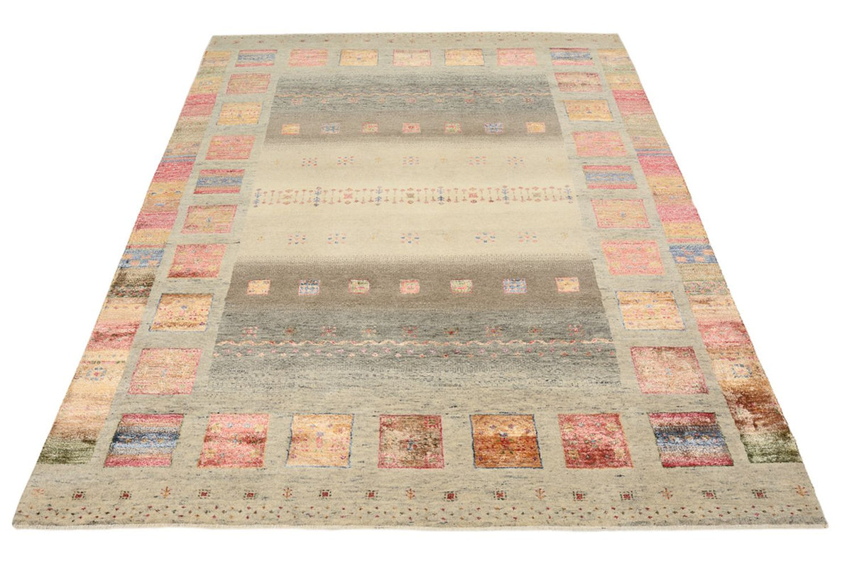 Tapis Gabbeh - Loribaft Indus - 205 x 157 cm - beige foncé