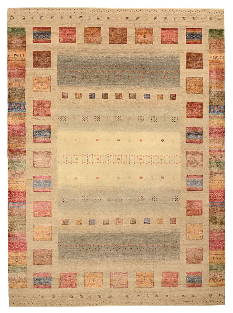 Tapis Gabbeh - Loribaft Indus - 351 x 254 cm - beige foncé
