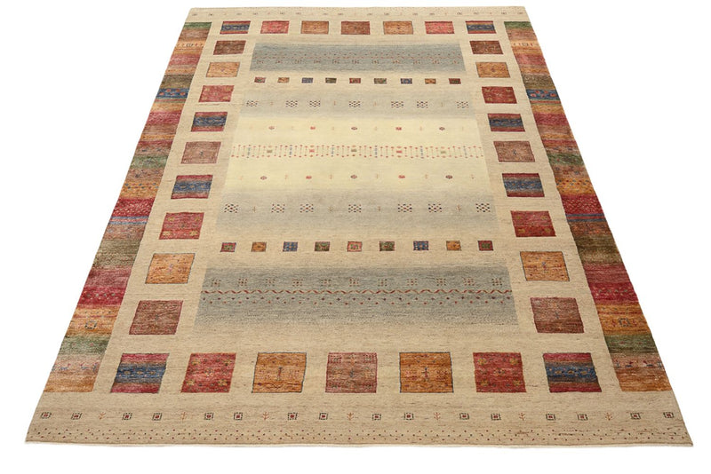 Tapis Gabbeh - Loribaft Indus - 351 x 254 cm - beige foncé