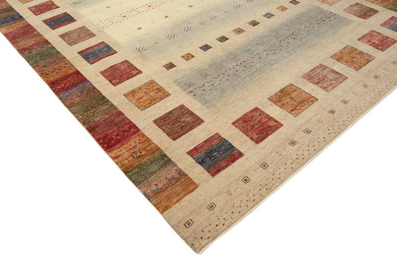 Tapis Gabbeh - Loribaft Indus - 351 x 254 cm - beige foncé