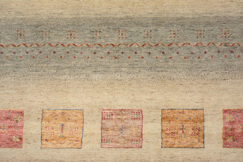 Tapis Gabbeh - Loribaft Indus - 351 x 254 cm - beige foncé
