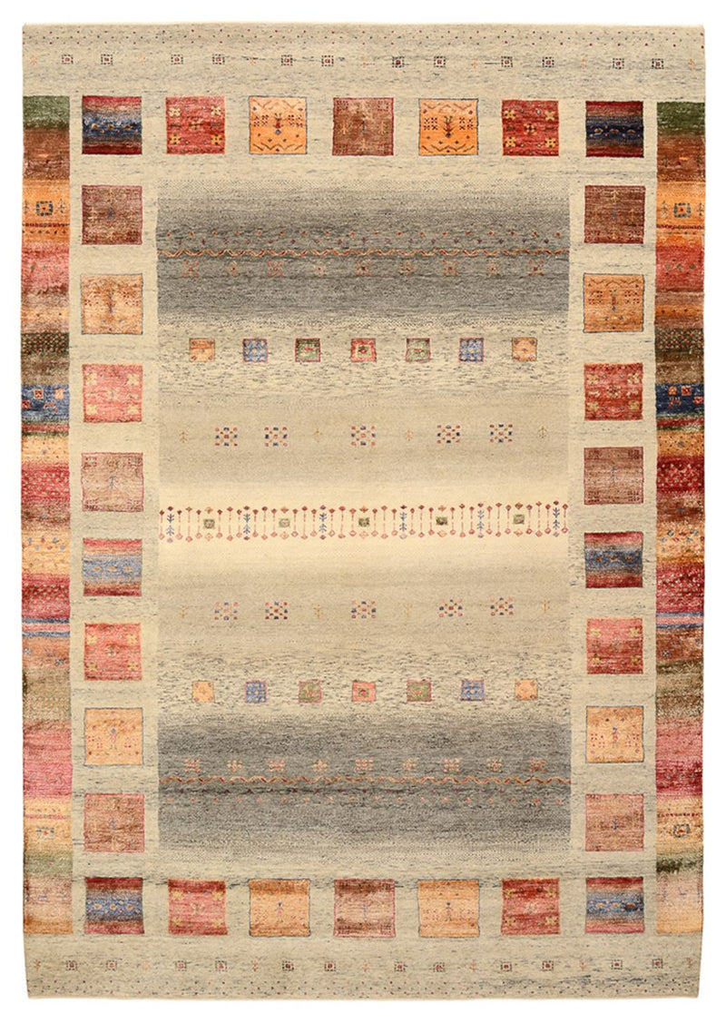 Tapis Gabbeh - Loribaft Indus - 301 x 207 cm - beige foncé