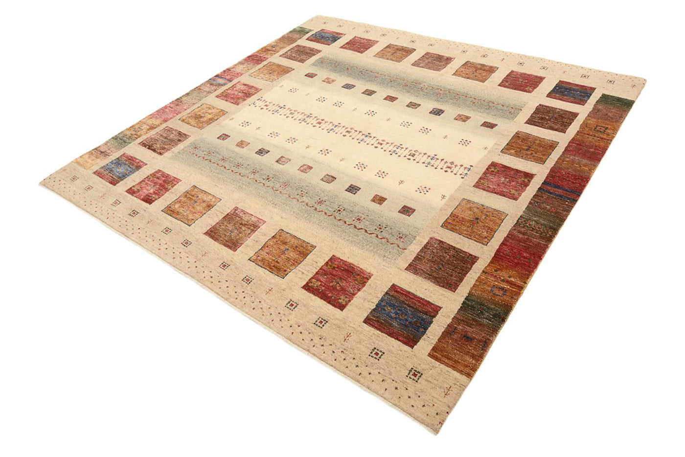 Tapis Loribaft indien Tapis 206x204cm - Tapis en laine