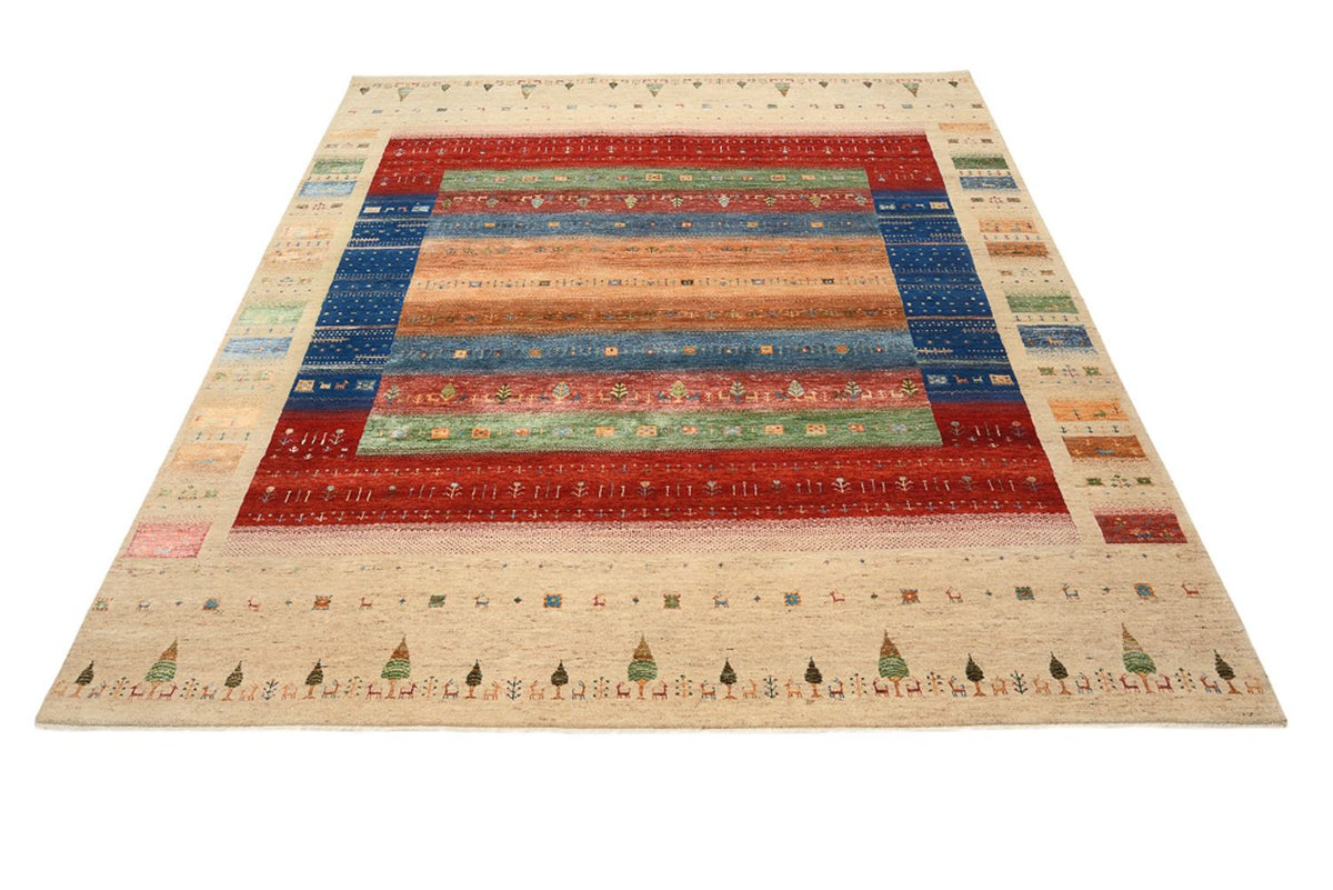 Tapis Gabbeh - Loribaft Indus - 236 x 205 cm - multicolore